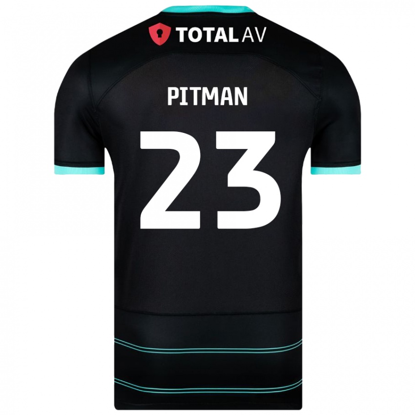 Børn Emily Pitman #23 Sort Udebane Spillertrøjer 2024/25 Trøje T-Shirt