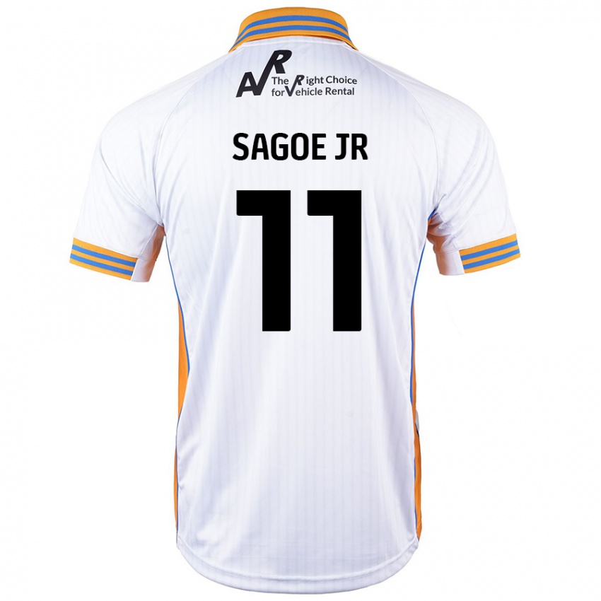 Børn Charles Sagoe Jr #11 Hvid Udebane Spillertrøjer 2024/25 Trøje T-Shirt