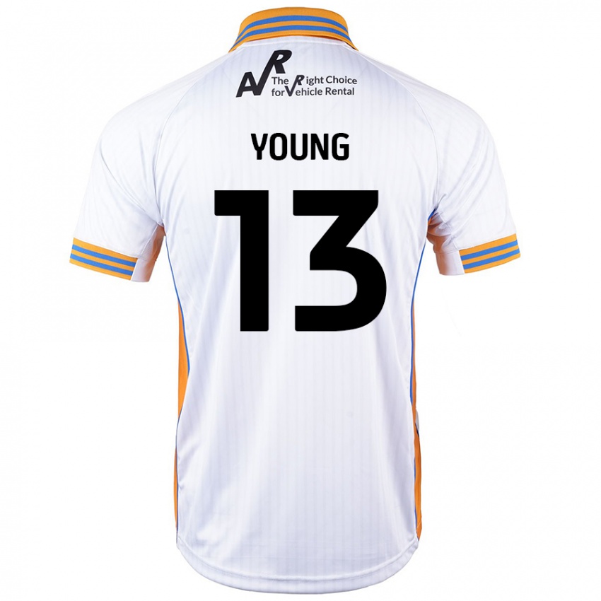 Børn Joe Young #13 Hvid Udebane Spillertrøjer 2024/25 Trøje T-Shirt