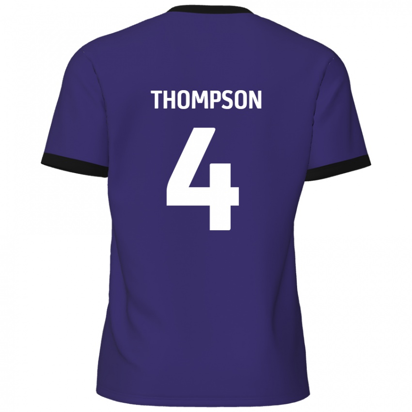 Børn Nathan Thompson #4 Lilla Udebane Spillertrøjer 2024/25 Trøje T-Shirt