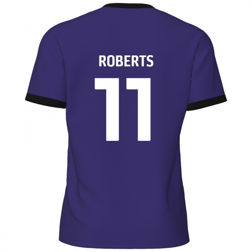 Børn Jordan Roberts #11 Lilla Udebane Spillertrøjer 2024/25 Trøje T-Shirt