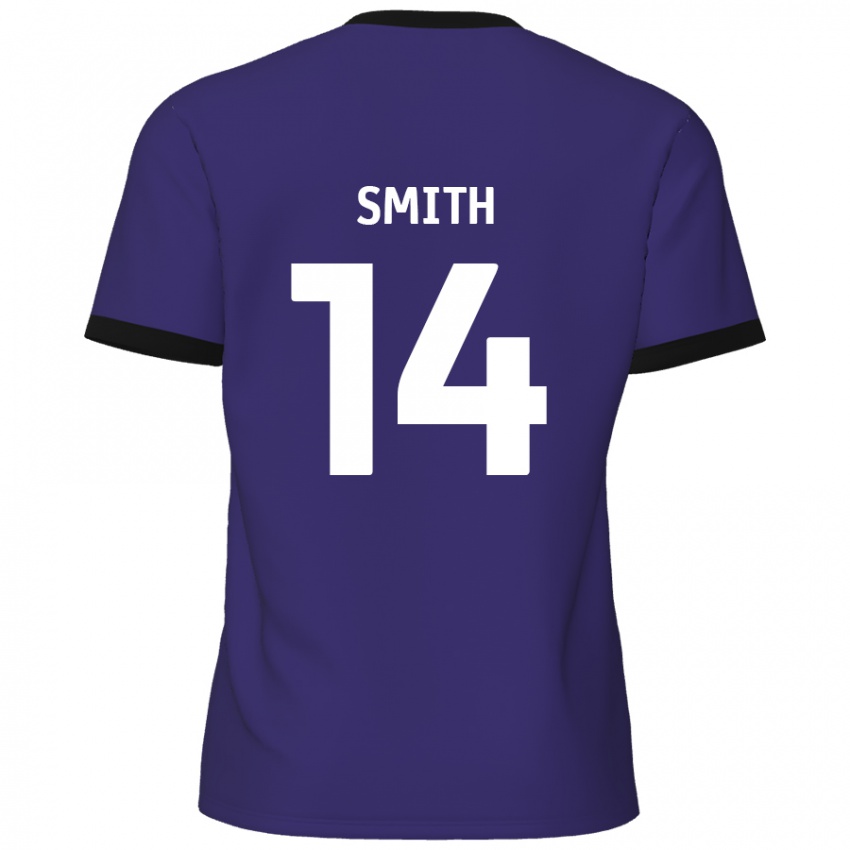 Børn Kane Smith #14 Lilla Udebane Spillertrøjer 2024/25 Trøje T-Shirt