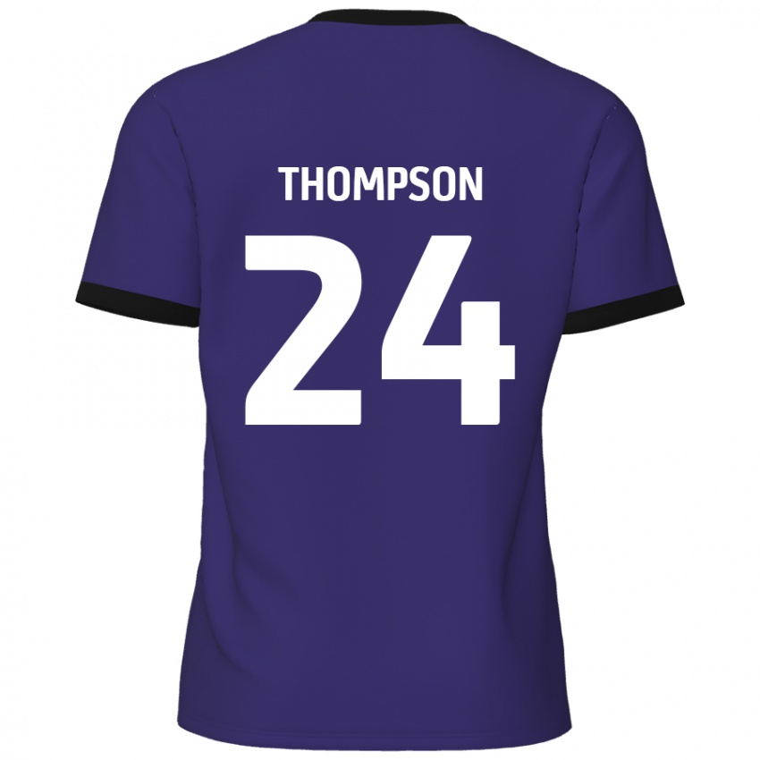 Børn Ben Thompson #24 Lilla Udebane Spillertrøjer 2024/25 Trøje T-Shirt