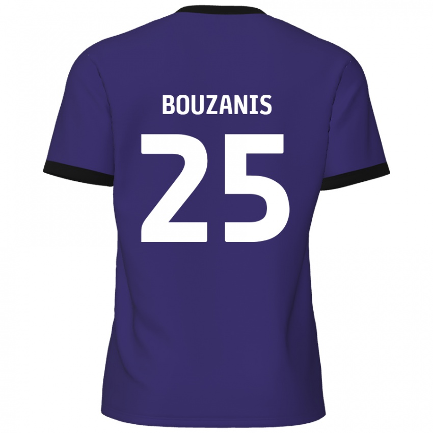 Børn Dean Bouzanis #25 Lilla Udebane Spillertrøjer 2024/25 Trøje T-Shirt