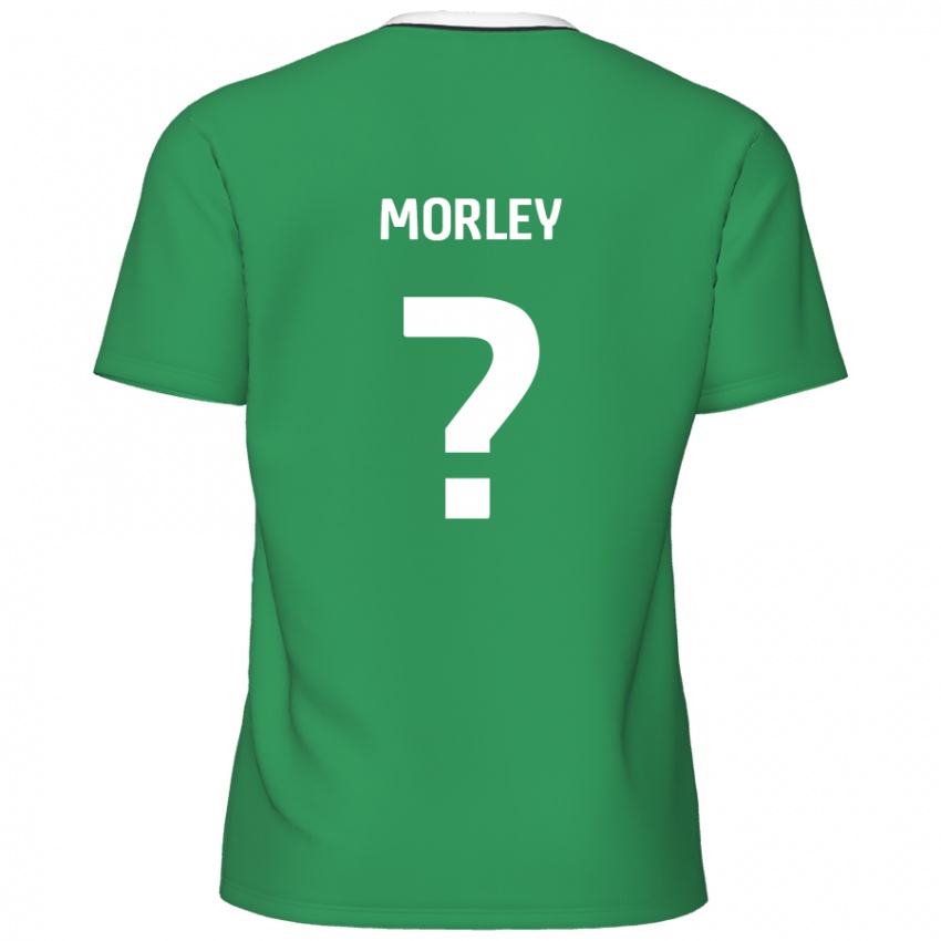 Børn Aaron Morley #0 Grønne Hvide Striber Udebane Spillertrøjer 2024/25 Trøje T-Shirt