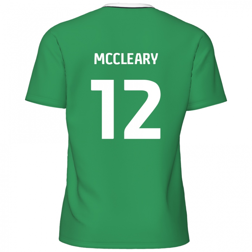 Børn Garath Mccleary #12 Grønne Hvide Striber Udebane Spillertrøjer 2024/25 Trøje T-Shirt