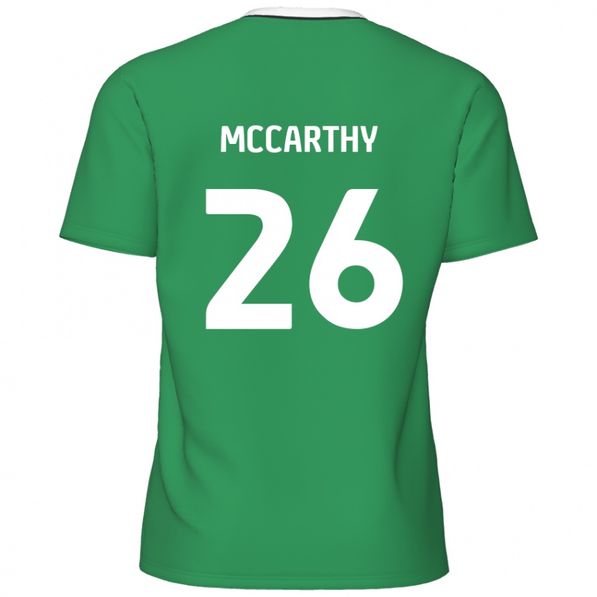 Børn Jason Mccarthy #26 Grønne Hvide Striber Udebane Spillertrøjer 2024/25 Trøje T-Shirt