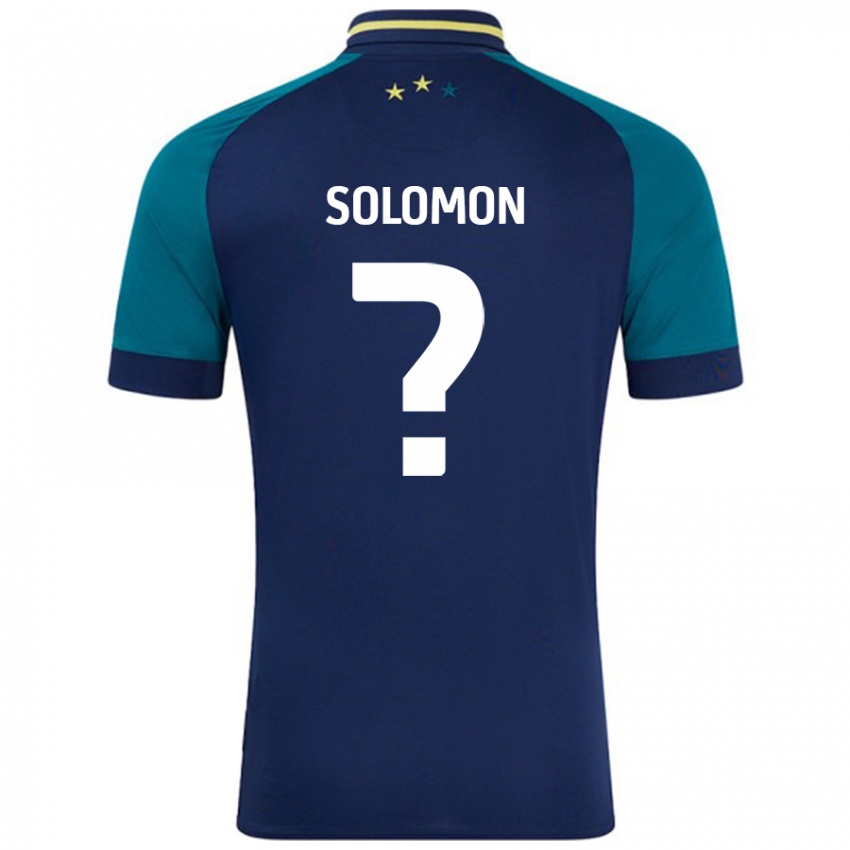 Børn Eko Solomon #0 Marineblå Mørkegrøn Udebane Spillertrøjer 2024/25 Trøje T-Shirt