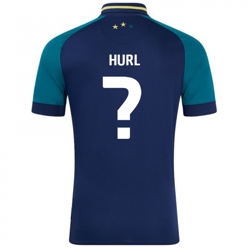 Børn Francis Hurl #0 Marineblå Mørkegrøn Udebane Spillertrøjer 2024/25 Trøje T-Shirt