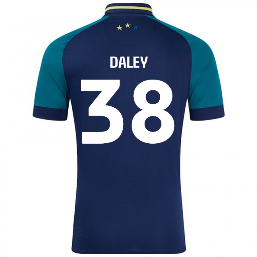 Børn Luke Daley #38 Marineblå Mørkegrøn Udebane Spillertrøjer 2024/25 Trøje T-Shirt