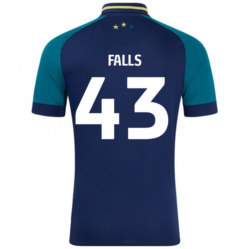 Børn Conor Falls #43 Marineblå Mørkegrøn Udebane Spillertrøjer 2024/25 Trøje T-Shirt