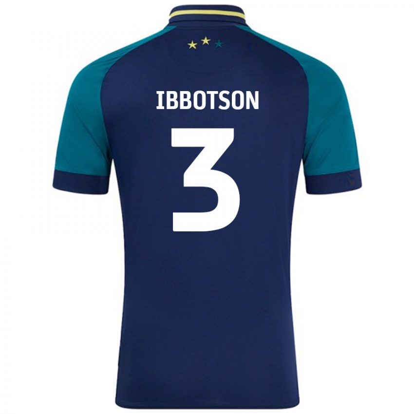 Børn Beth Ibbotson #3 Marineblå Mørkegrøn Udebane Spillertrøjer 2024/25 Trøje T-Shirt