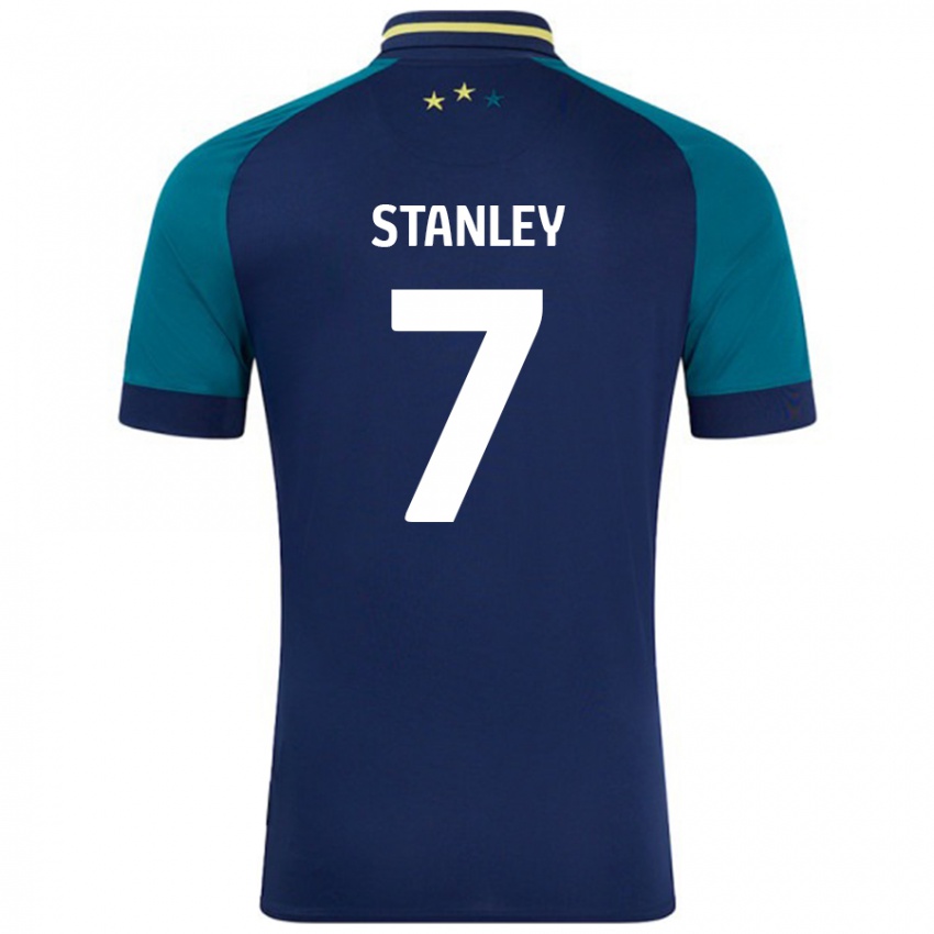 Børn Katie Stanley #7 Marineblå Mørkegrøn Udebane Spillertrøjer 2024/25 Trøje T-Shirt