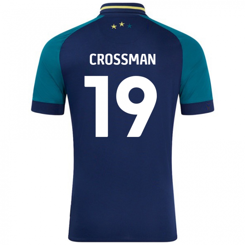 Børn Paige Crossman #19 Marineblå Mørkegrøn Udebane Spillertrøjer 2024/25 Trøje T-Shirt