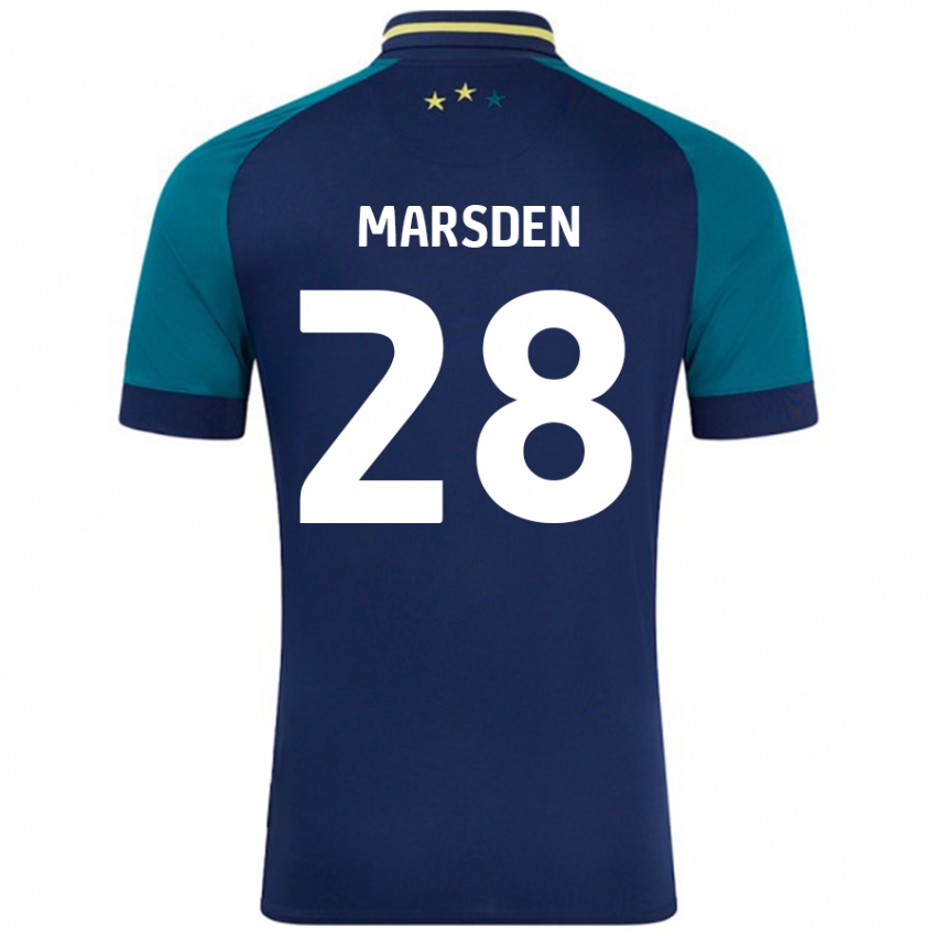 Børn Brooke Marsden #28 Marineblå Mørkegrøn Udebane Spillertrøjer 2024/25 Trøje T-Shirt