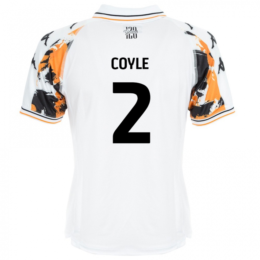 Børn Lewie Coyle #2 Hvid Udebane Spillertrøjer 2024/25 Trøje T-Shirt