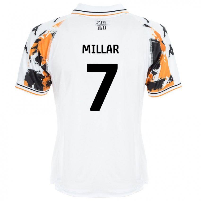 Børn Liam Millar #7 Hvid Udebane Spillertrøjer 2024/25 Trøje T-Shirt