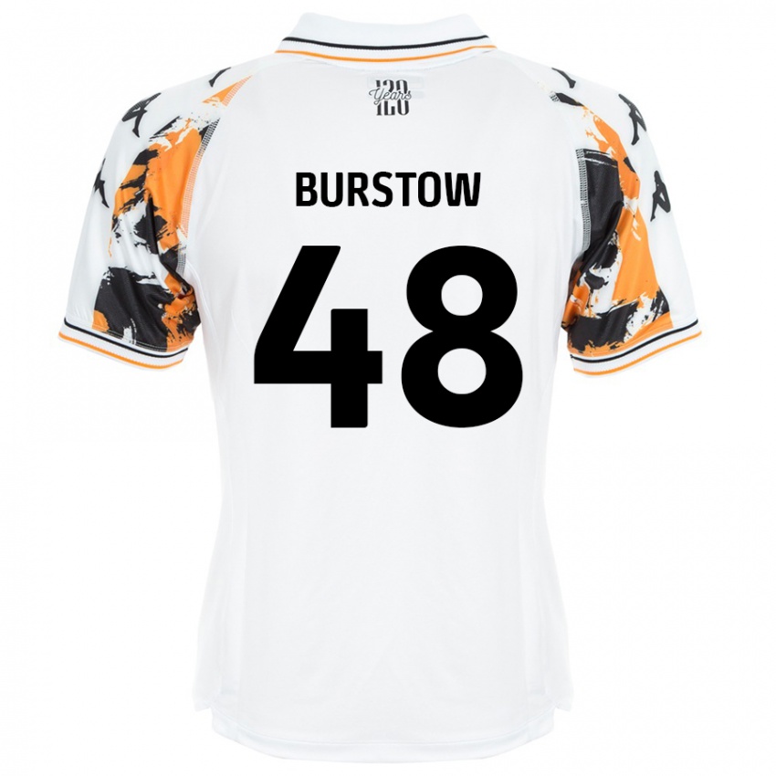 Børn Mason Burstow #48 Hvid Udebane Spillertrøjer 2024/25 Trøje T-Shirt