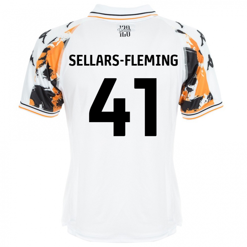 Børn Tyrell Sellars-Fleming #41 Hvid Udebane Spillertrøjer 2024/25 Trøje T-Shirt