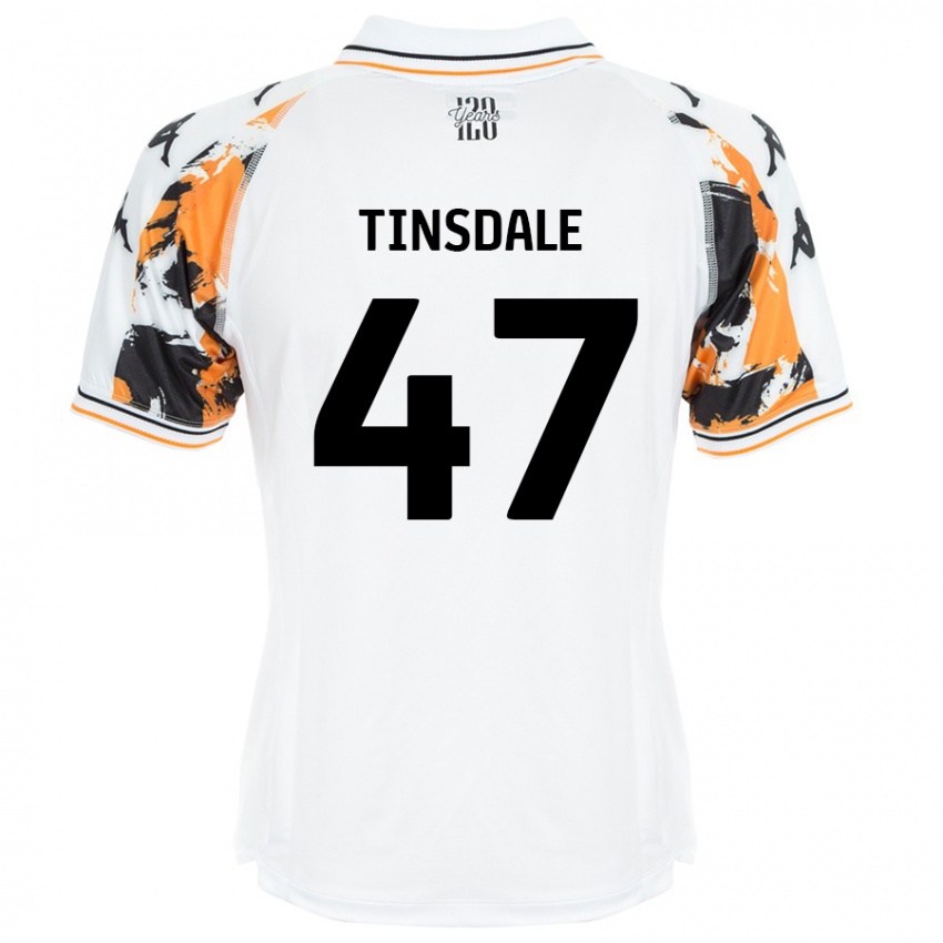 Børn Nathan Tinsdale #47 Hvid Udebane Spillertrøjer 2024/25 Trøje T-Shirt