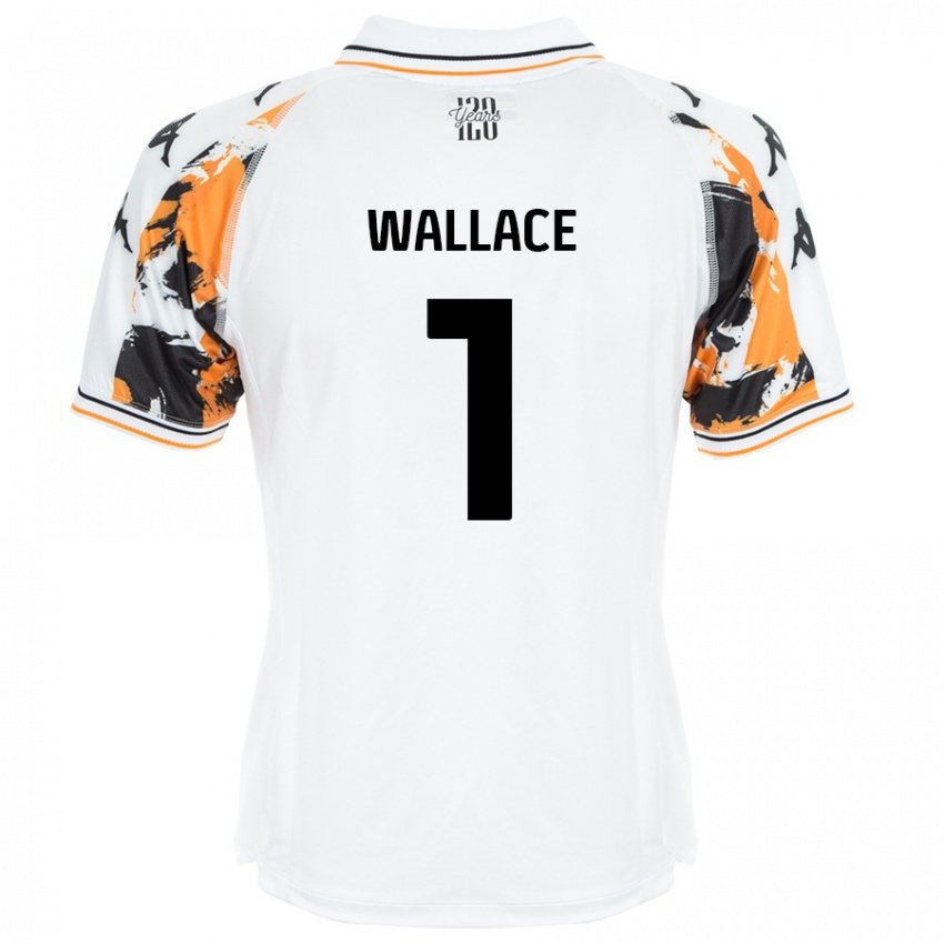 Børn Abbi Wallace #1 Hvid Udebane Spillertrøjer 2024/25 Trøje T-Shirt