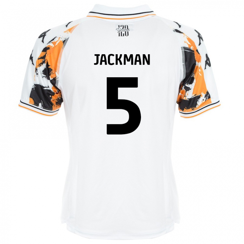 Børn Ellice Jackman #5 Hvid Udebane Spillertrøjer 2024/25 Trøje T-Shirt