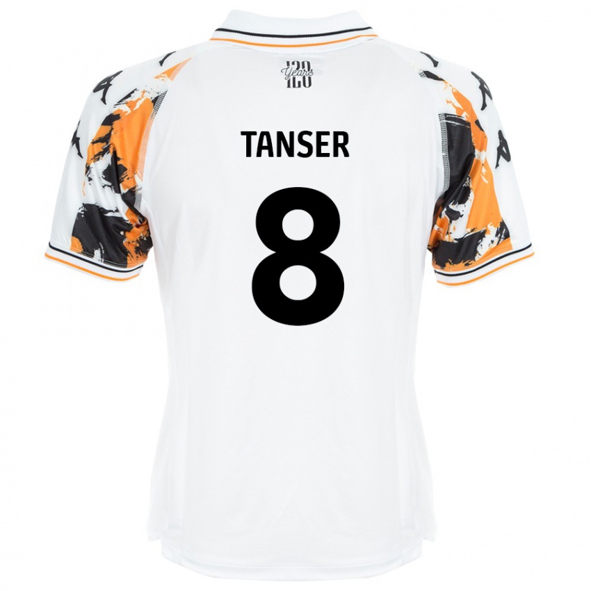 Børn Ellie Tanser #8 Hvid Udebane Spillertrøjer 2024/25 Trøje T-Shirt