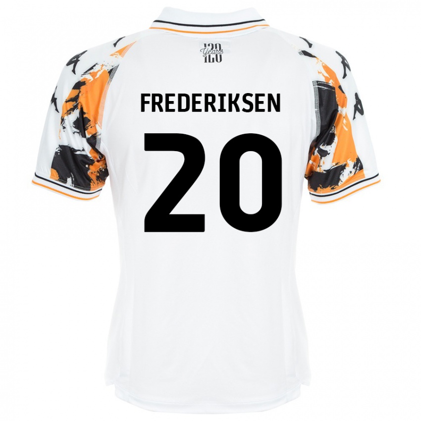 Børn Abbey Frederiksen #20 Hvid Udebane Spillertrøjer 2024/25 Trøje T-Shirt