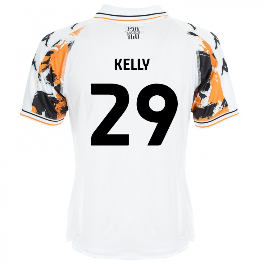 Børn Ace Kelly #29 Hvid Udebane Spillertrøjer 2024/25 Trøje T-Shirt