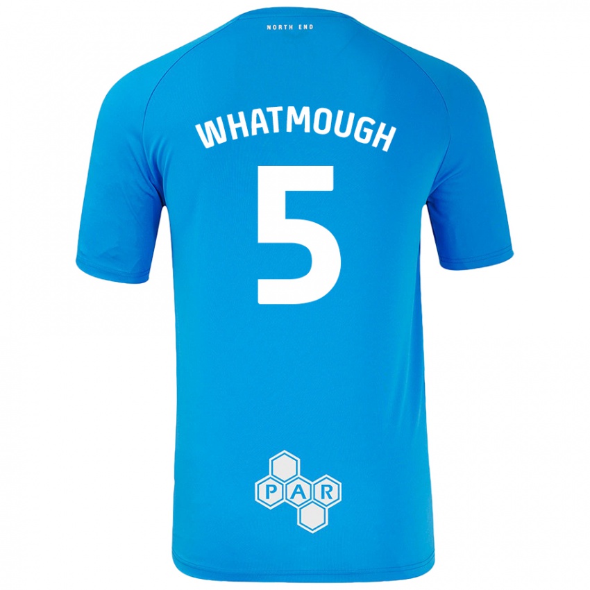 Børn Jack Whatmough #5 Himmelblå Udebane Spillertrøjer 2024/25 Trøje T-Shirt