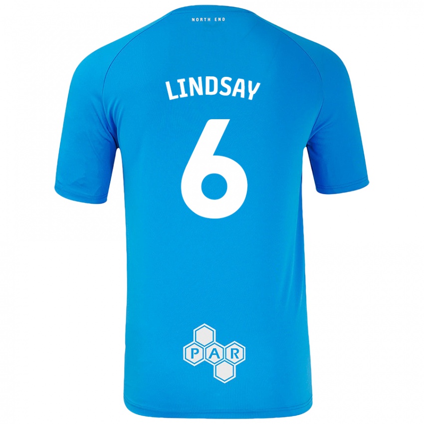 Børn Liam Lindsay #6 Himmelblå Udebane Spillertrøjer 2024/25 Trøje T-Shirt