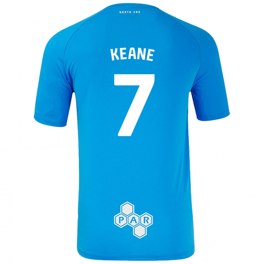 Børn Will Keane #7 Himmelblå Udebane Spillertrøjer 2024/25 Trøje T-Shirt