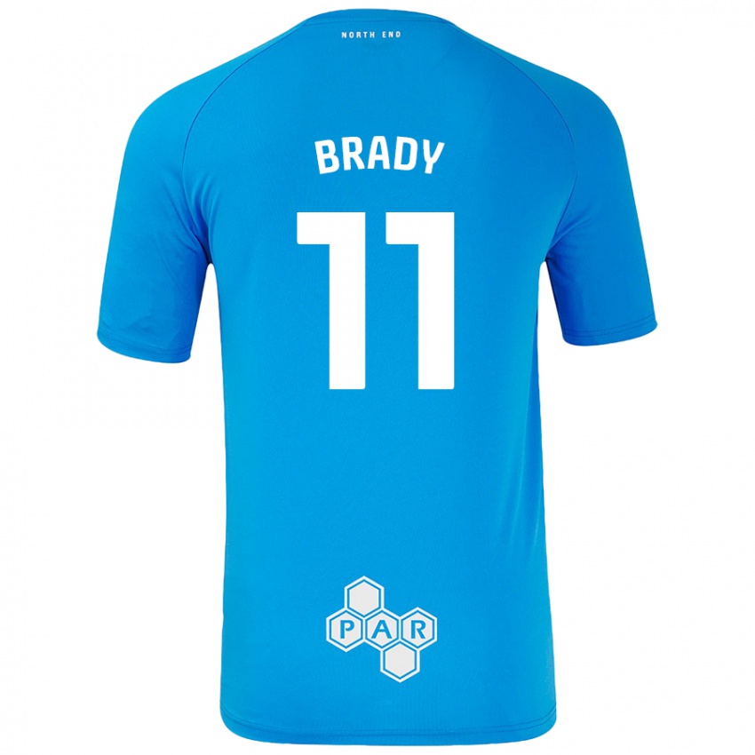 Børn Robbie Brady #11 Himmelblå Udebane Spillertrøjer 2024/25 Trøje T-Shirt