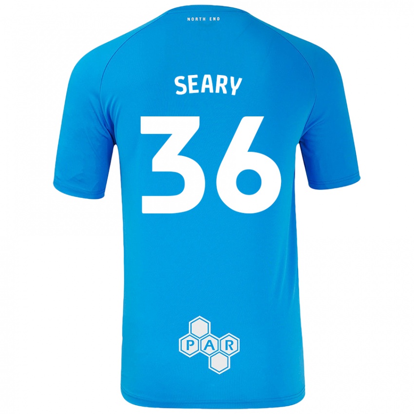 Børn Josh Seary #36 Himmelblå Udebane Spillertrøjer 2024/25 Trøje T-Shirt