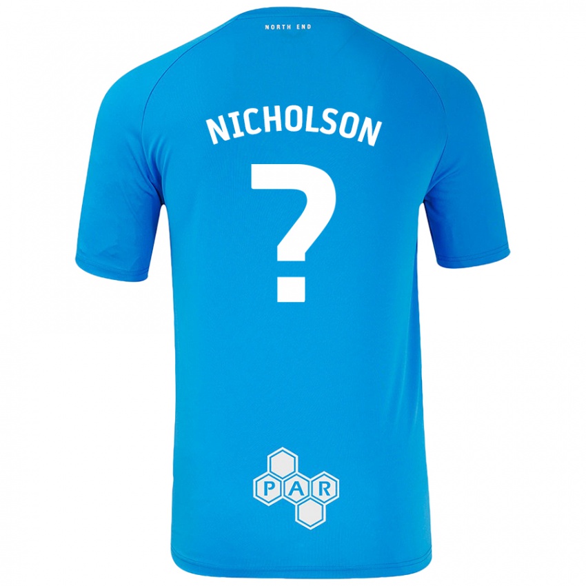 Børn Joseph Nicholson #0 Himmelblå Udebane Spillertrøjer 2024/25 Trøje T-Shirt