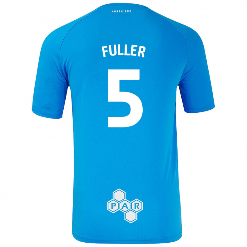 Børn Olivia Fuller #5 Himmelblå Udebane Spillertrøjer 2024/25 Trøje T-Shirt