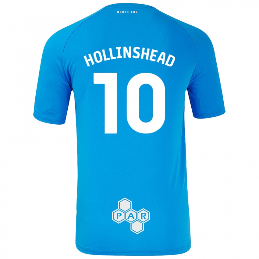 Børn Emily Hollinshead #10 Himmelblå Udebane Spillertrøjer 2024/25 Trøje T-Shirt