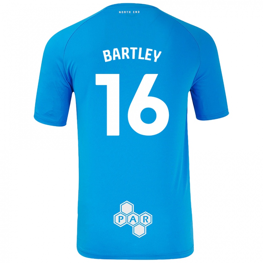 Børn Melanie Bartley #16 Himmelblå Udebane Spillertrøjer 2024/25 Trøje T-Shirt