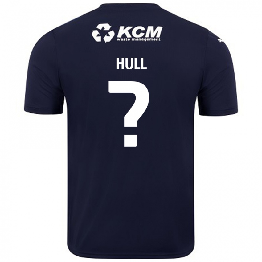 Børn Jake Hull #0 Marineblå Udebane Spillertrøjer 2024/25 Trøje T-Shirt