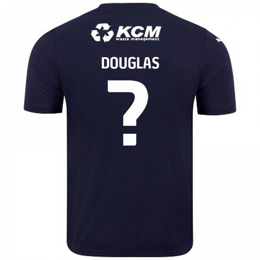 Børn Hamish Douglas #0 Marineblå Udebane Spillertrøjer 2024/25 Trøje T-Shirt