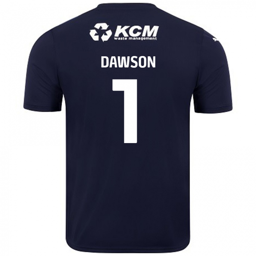 Børn Cameron Dawson #1 Marineblå Udebane Spillertrøjer 2024/25 Trøje T-Shirt