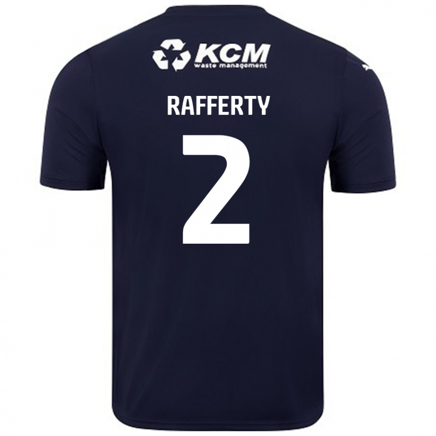 Børn Joe Rafferty #2 Marineblå Udebane Spillertrøjer 2024/25 Trøje T-Shirt