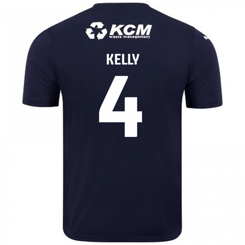 Børn Liam Kelly #4 Marineblå Udebane Spillertrøjer 2024/25 Trøje T-Shirt