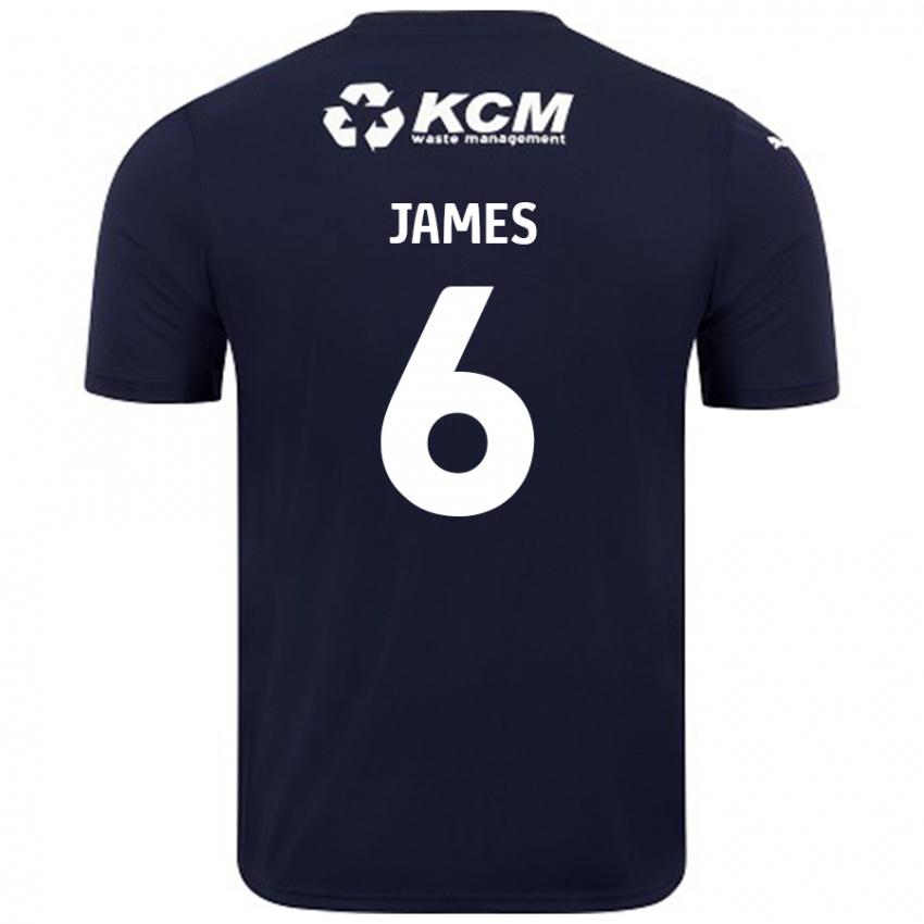 Børn Reece James #6 Marineblå Udebane Spillertrøjer 2024/25 Trøje T-Shirt