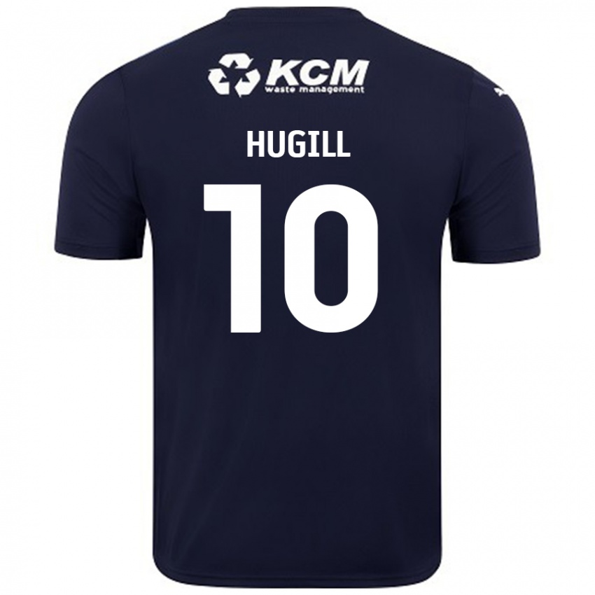 Børn Jordan Hugill #10 Marineblå Udebane Spillertrøjer 2024/25 Trøje T-Shirt