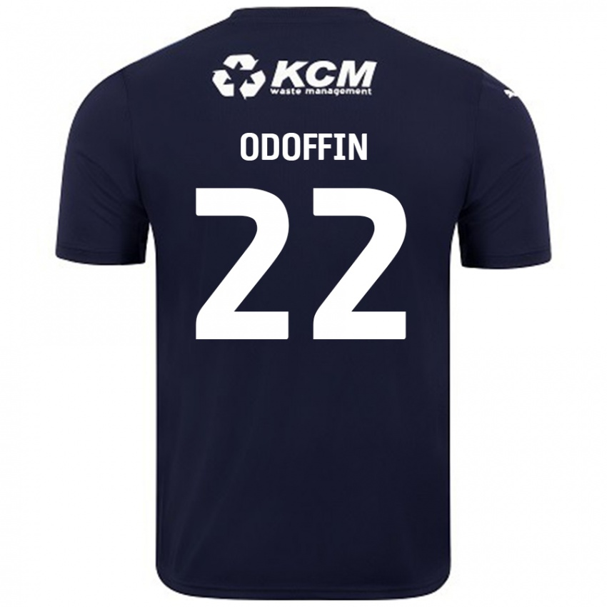 Børn Hakeem Odoffin #22 Marineblå Udebane Spillertrøjer 2024/25 Trøje T-Shirt