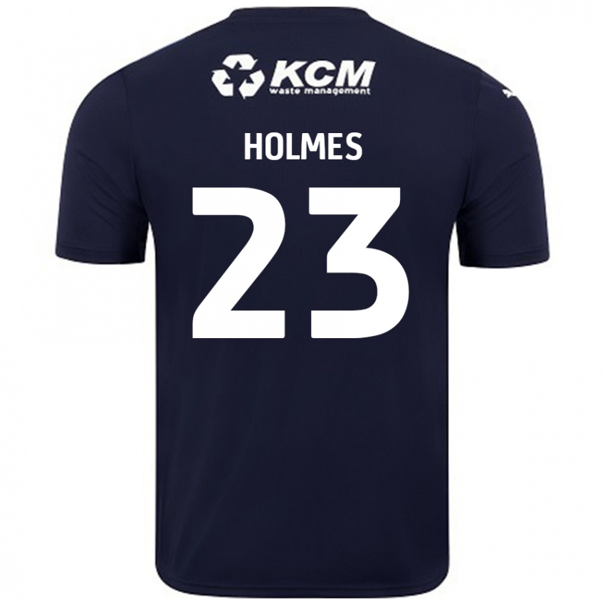 Børn Jack Holmes #23 Marineblå Udebane Spillertrøjer 2024/25 Trøje T-Shirt