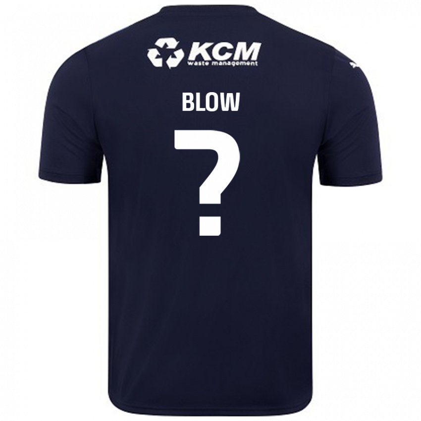 Børn Hayden Blow #0 Marineblå Udebane Spillertrøjer 2024/25 Trøje T-Shirt