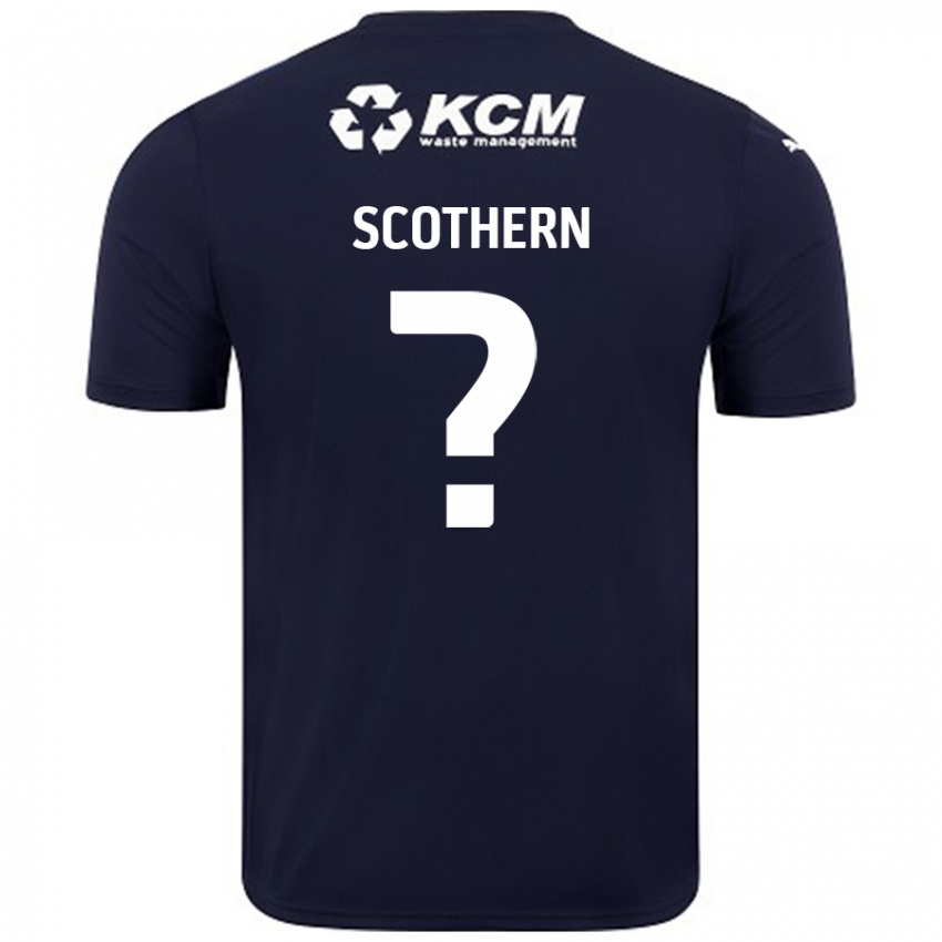 Børn Ben Scothern #0 Marineblå Udebane Spillertrøjer 2024/25 Trøje T-Shirt