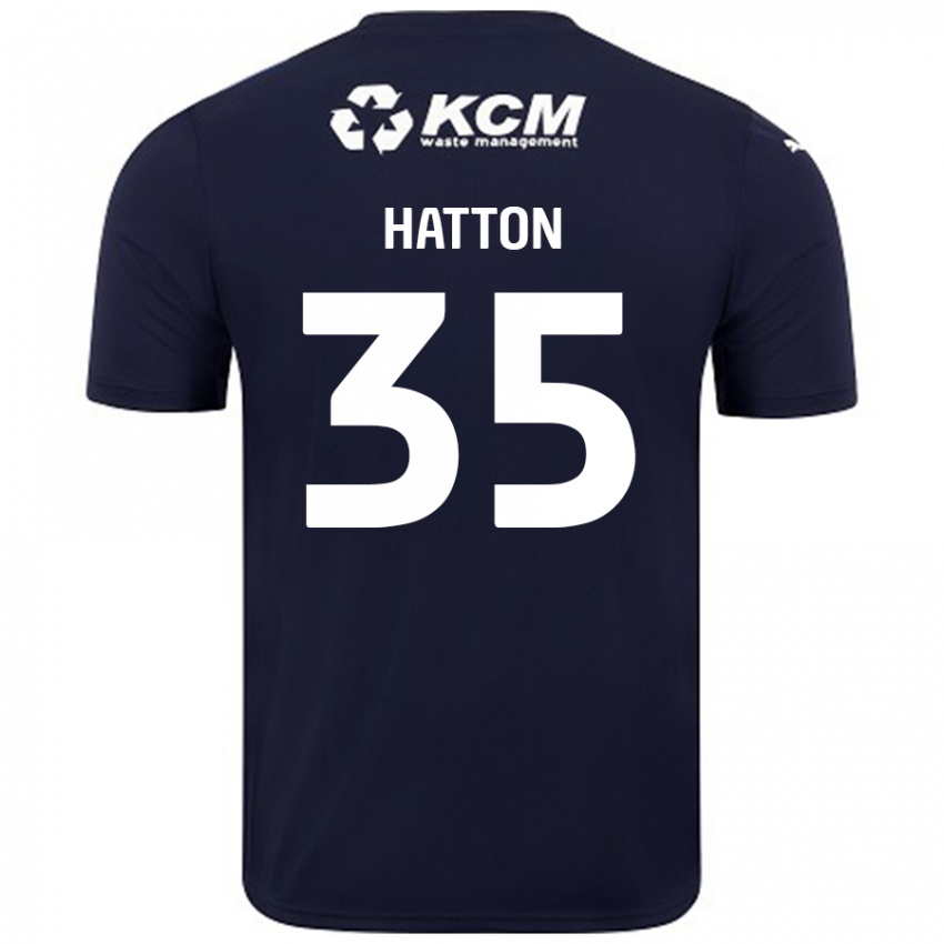 Børn Ben Hatton #35 Marineblå Udebane Spillertrøjer 2024/25 Trøje T-Shirt